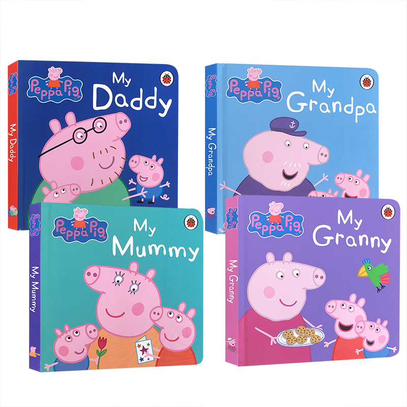 Peppa Pig My Daddy Mummy Granny Grandpa 小猪佩奇粉红猪小妹英文原版绘本 我的爸爸妈妈爷爷奶奶2-4岁儿童幼儿英语启蒙