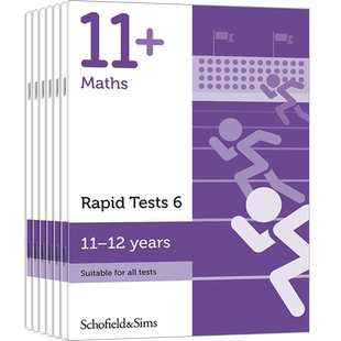 11+ Maths Rapid Tests 1-6 数学短平快测试题练习册6本 英国小学KS2阶段教材私立学校11+入学考试 Schofield Sims英文原版