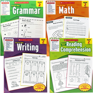 Grade 2 Scholastic Success with Reading Writing Grammar Math 学乐成功系列教材练习册英语教材二年级 阅读写作语法数学