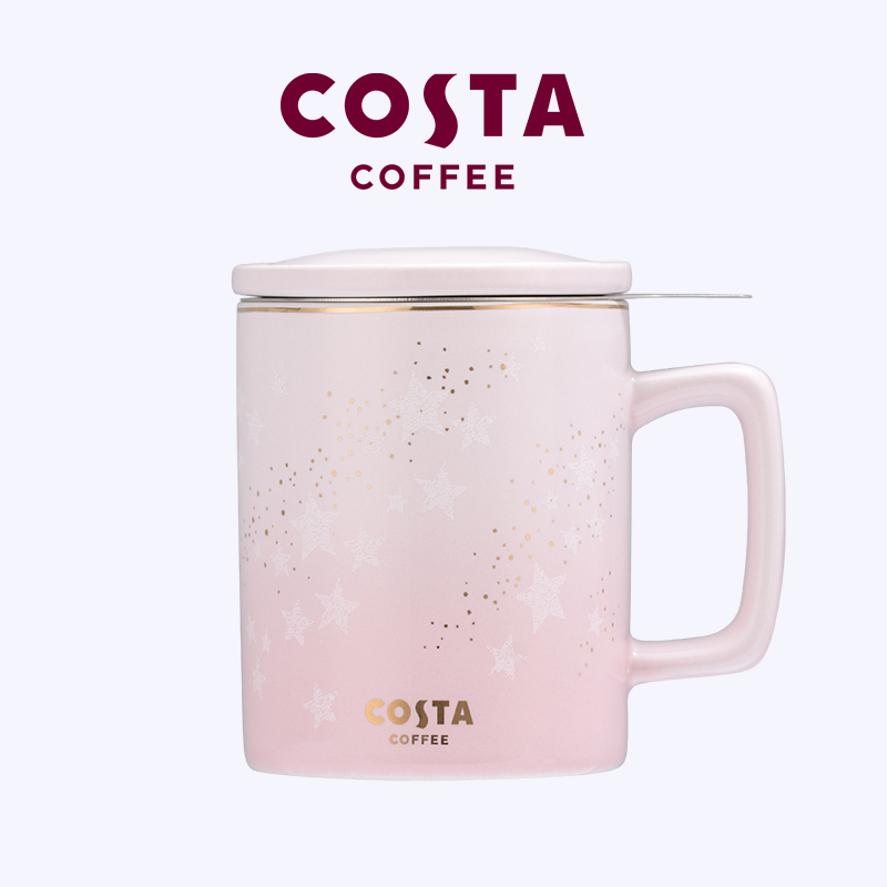 costa女生茶水分离马克杯带盖