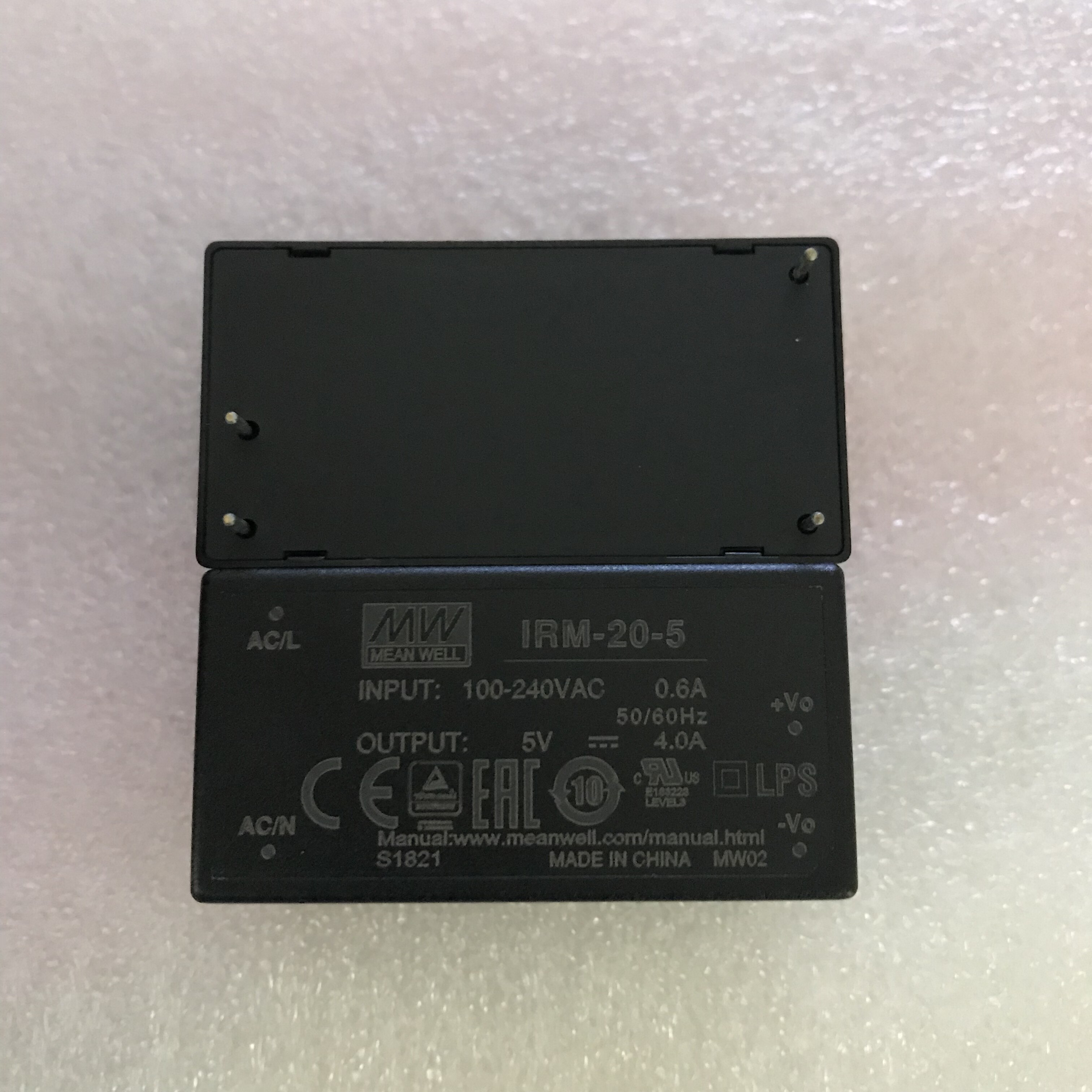 明纬IRM-20开关电源20W模块3.3V5V12V15V24V隔离电源AC转DC
