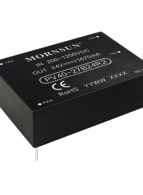 PV40-27B24R2金升阳新能源DC-DC电源模块200-1200V转24V/1.67A