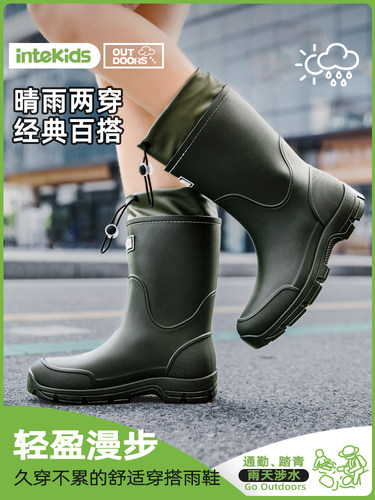 耐磨时尚雨鞋中筒防滑防水鞋男女士雨靴洗车钓鱼外卖胶鞋四季水靴