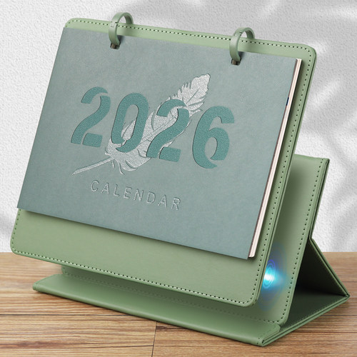 2026新款台历摆件高档皮革定制