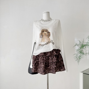 白色印花防晒长袖 车迟恩Chien 清凉神 莱赛尔裸感 t恤 曼巴小狗