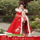 女童披风斗篷冬季 2026儿童披肩加厚汉服宝宝中国风马年拜年服冬款