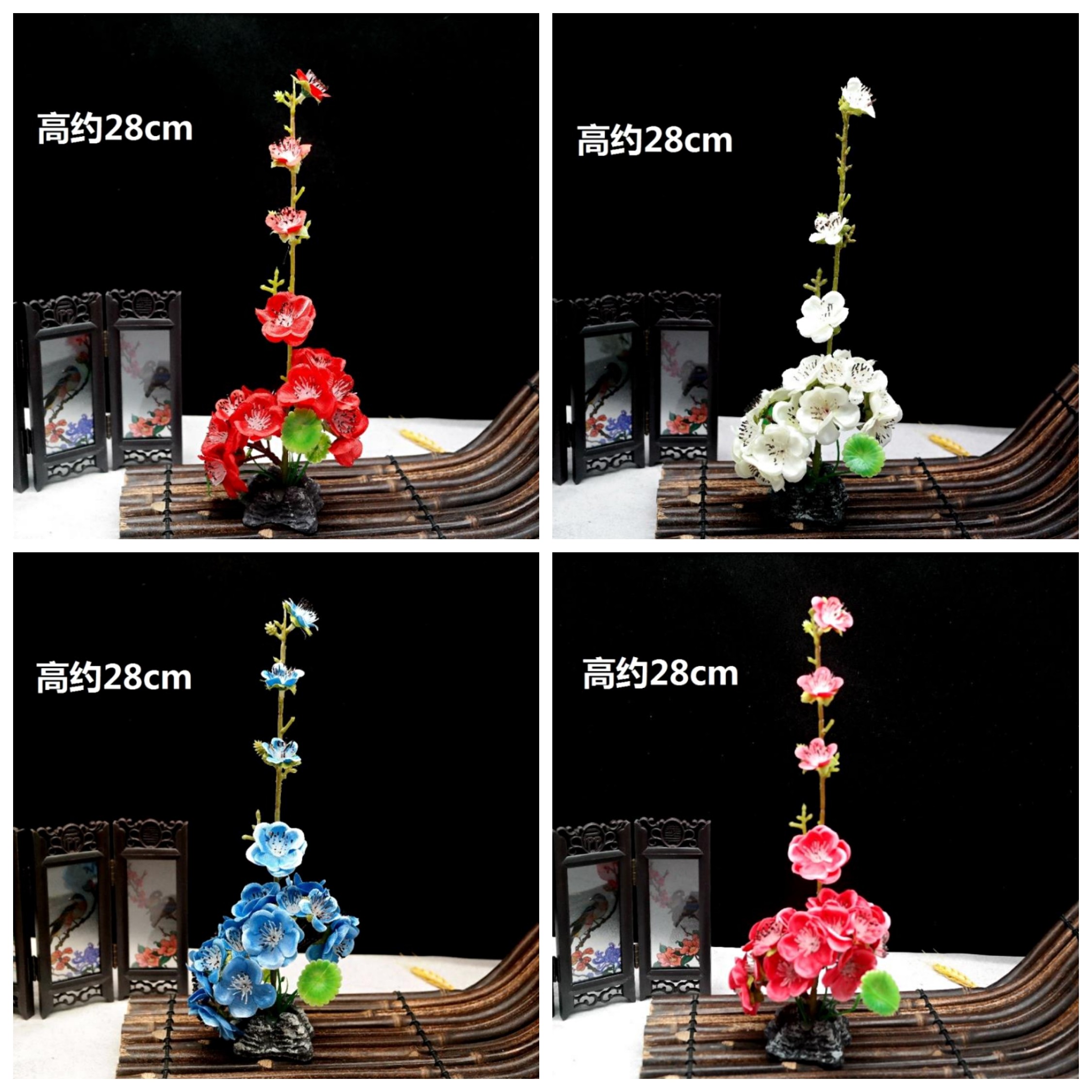 酒店宴席明档菜品刺身拼盘海鲜摆盘装饰花草冷菜梅花日式盘饰摆件