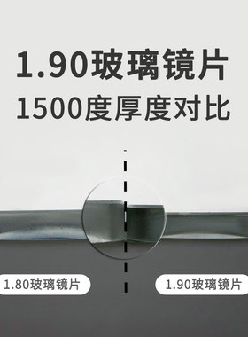 1.90玻璃超薄镜片高度近视非球面配镜防辐射紫外线配1.80玻璃镜片