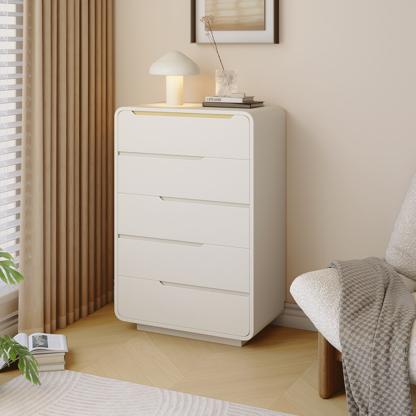 实木简约五斗柜卧室床头置物柜客厅轻奢风抽屉立柜床尾收纳储物柜