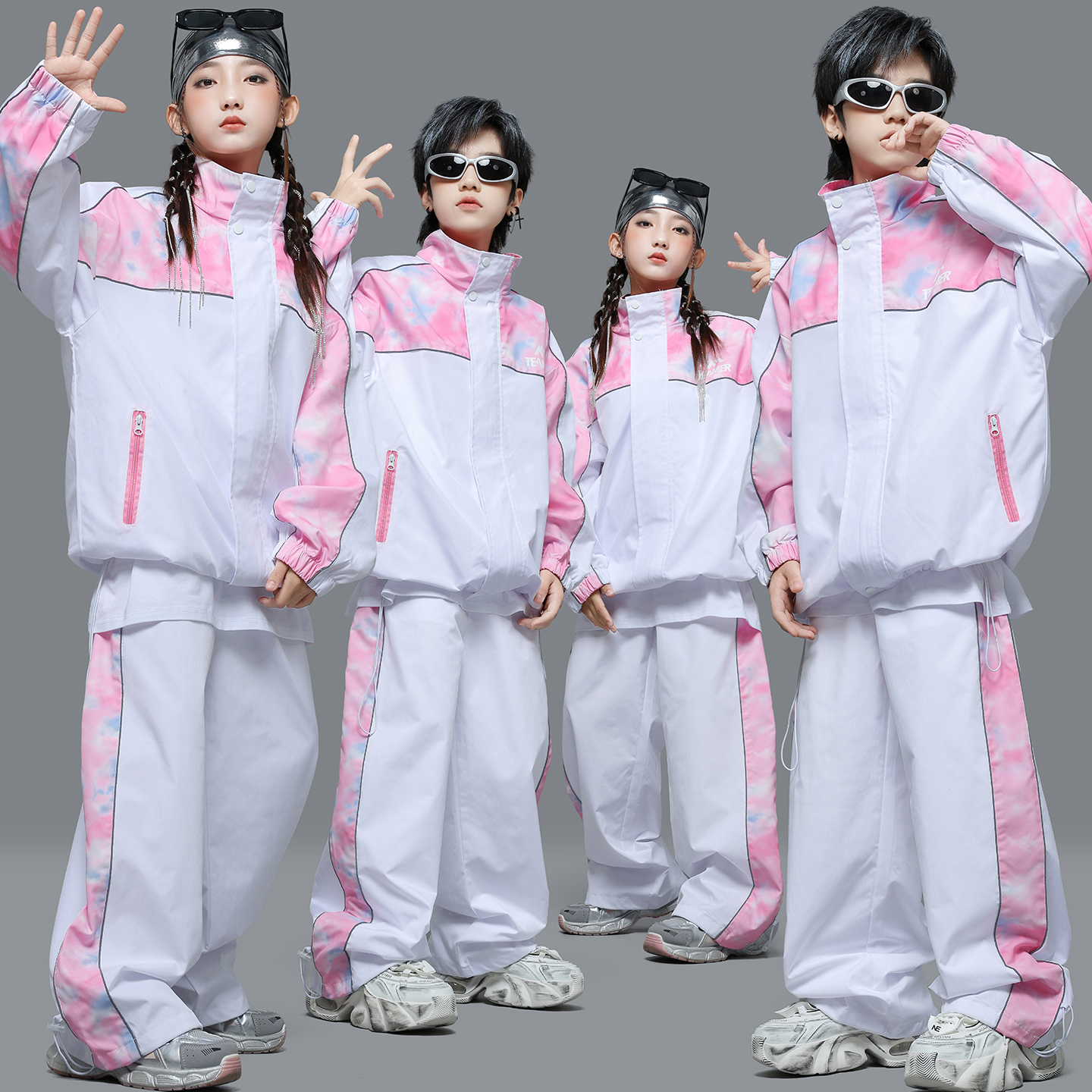 迷彩豆豆儿童街舞潮服运动会班服