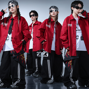 儿童街舞套装女孩爵士舞服装少儿架子鼓男童酷帅嘻哈hiphop演出服