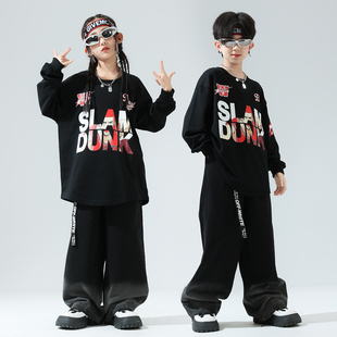 儿童街舞表演服男童酷帅嘻哈套装少儿架子鼓女童爵士舞蹈演出潮服