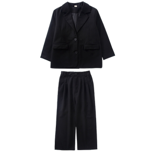 儿童街舞西装演出潮服男童嘻哈popping表演服女童主持人礼服套装