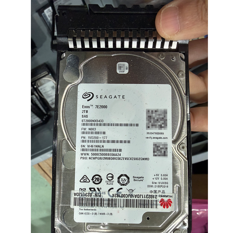 华为 SAS 2T 2.5寸服务器企业硬盘 ST2000NX0433 02311JDA