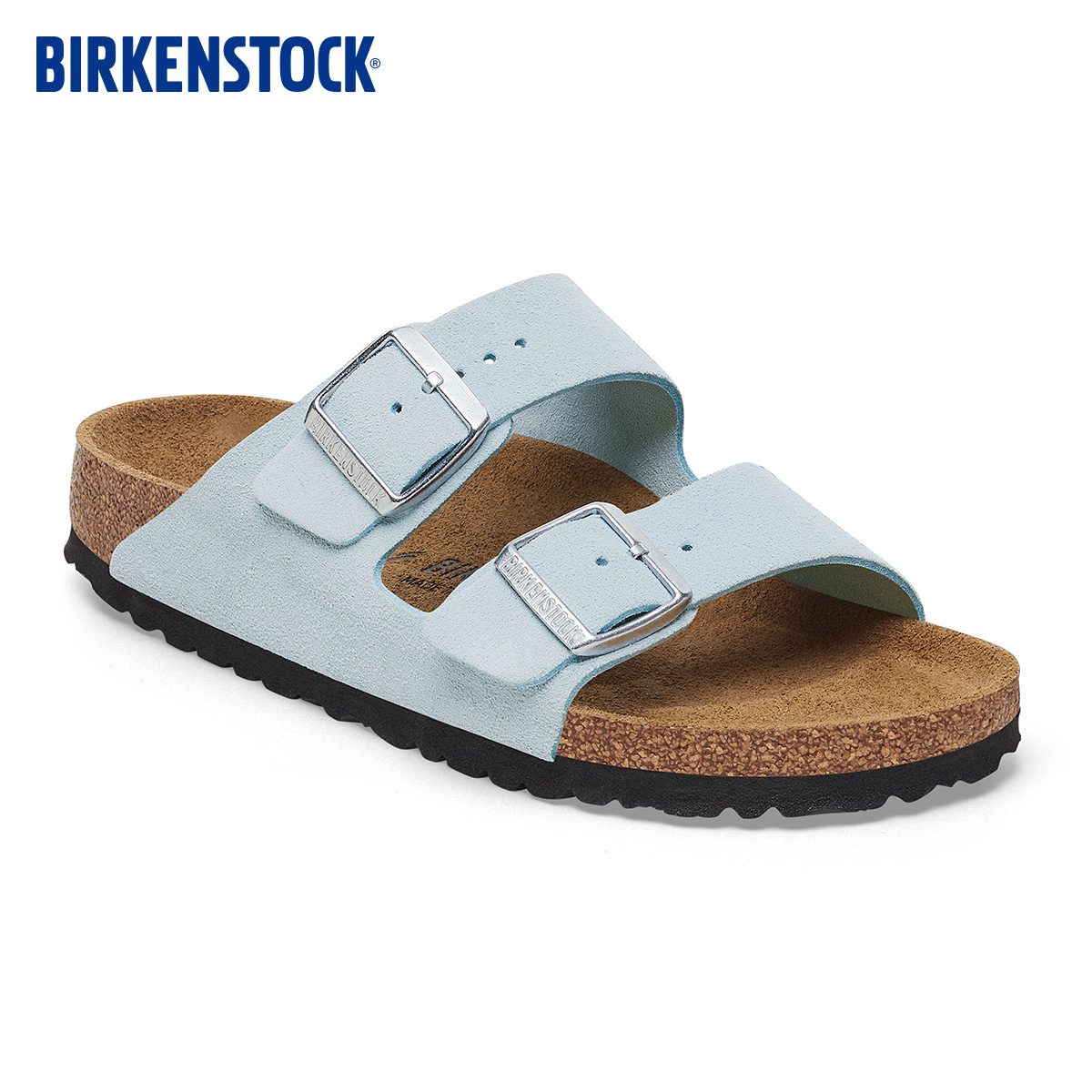 BIRKENSTOCK勃肯绒面革双扣拖鞋