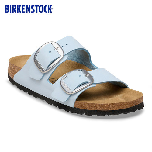 BIRKENSTOCK勃肯绒面革双扣拖鞋