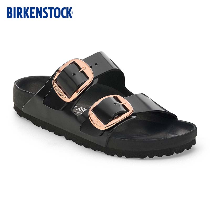 BIRKENSTOCK勃肯漆皮双扣拖鞋