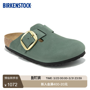 绒面革Boston包头拖鞋 BIRKENSTOCK勃肯德国进口新品 大扣男女款