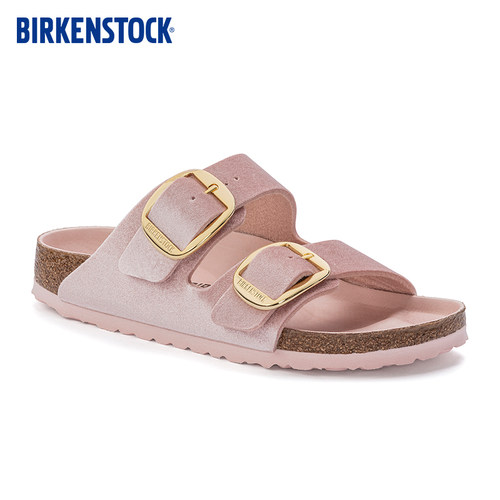 BIRKENSTOCK勃肯德国进口大扣女款丝绒时尚Arizona双扣拖鞋