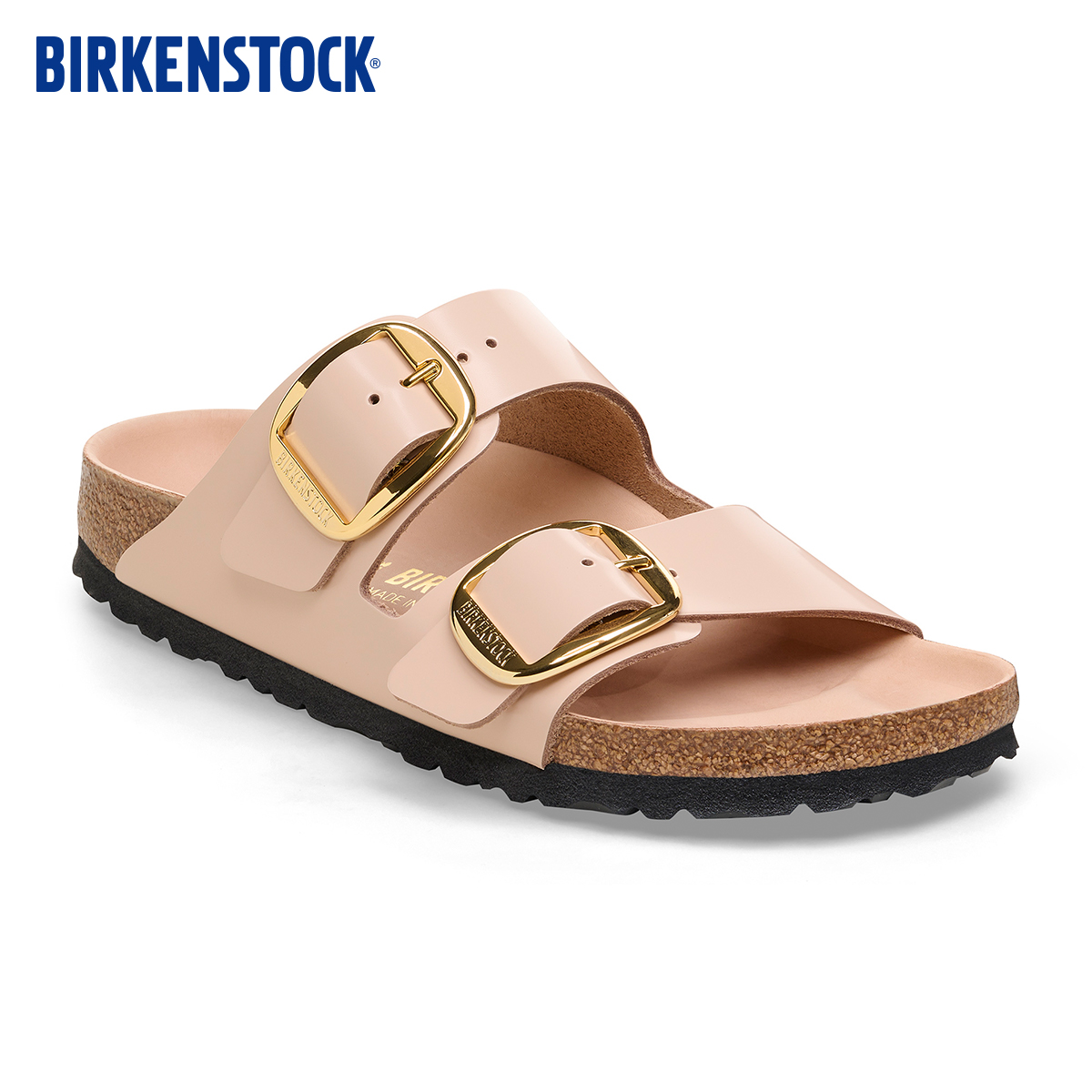 BIRKENSTOCK勃肯漆皮双扣拖鞋
