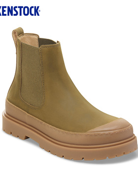 BIRKENSTOCK勃肯德国进口男女款绒面革Prescott短筒切尔西靴子