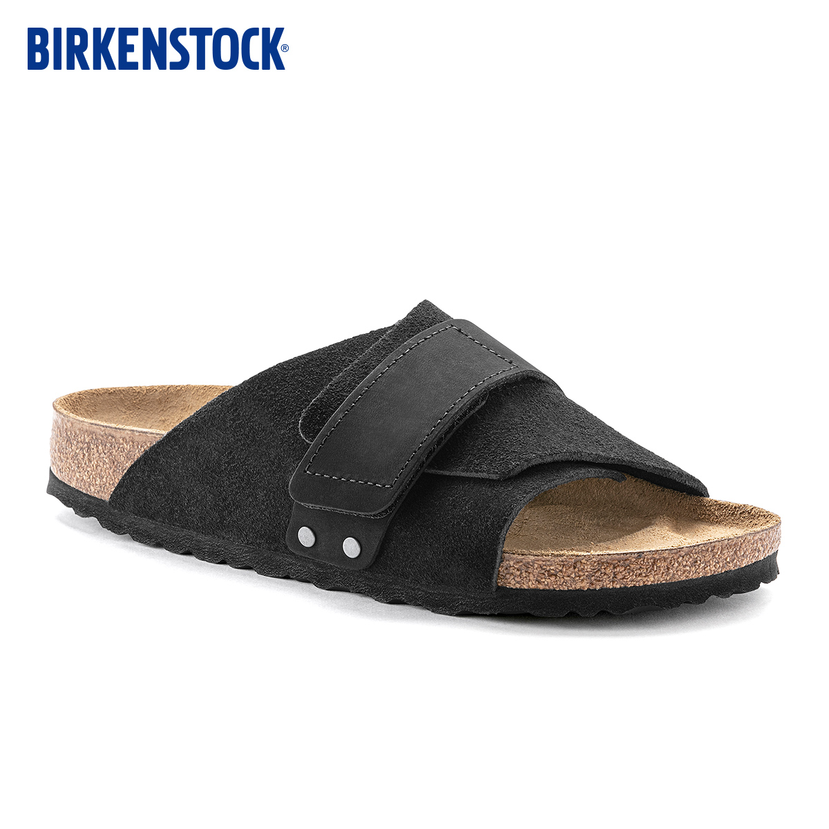 BIRKENSTOCK勃肯绒面魔术贴拖鞋