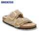 涂油皮大扣Arizona双带毛毛鞋 BIRKENSTOCK勃肯德国进口新品 男女款