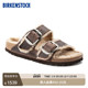 BIRKENSTOCK勃肯德国进口女款 涂油皮软木大扣Arizona双带毛毛鞋