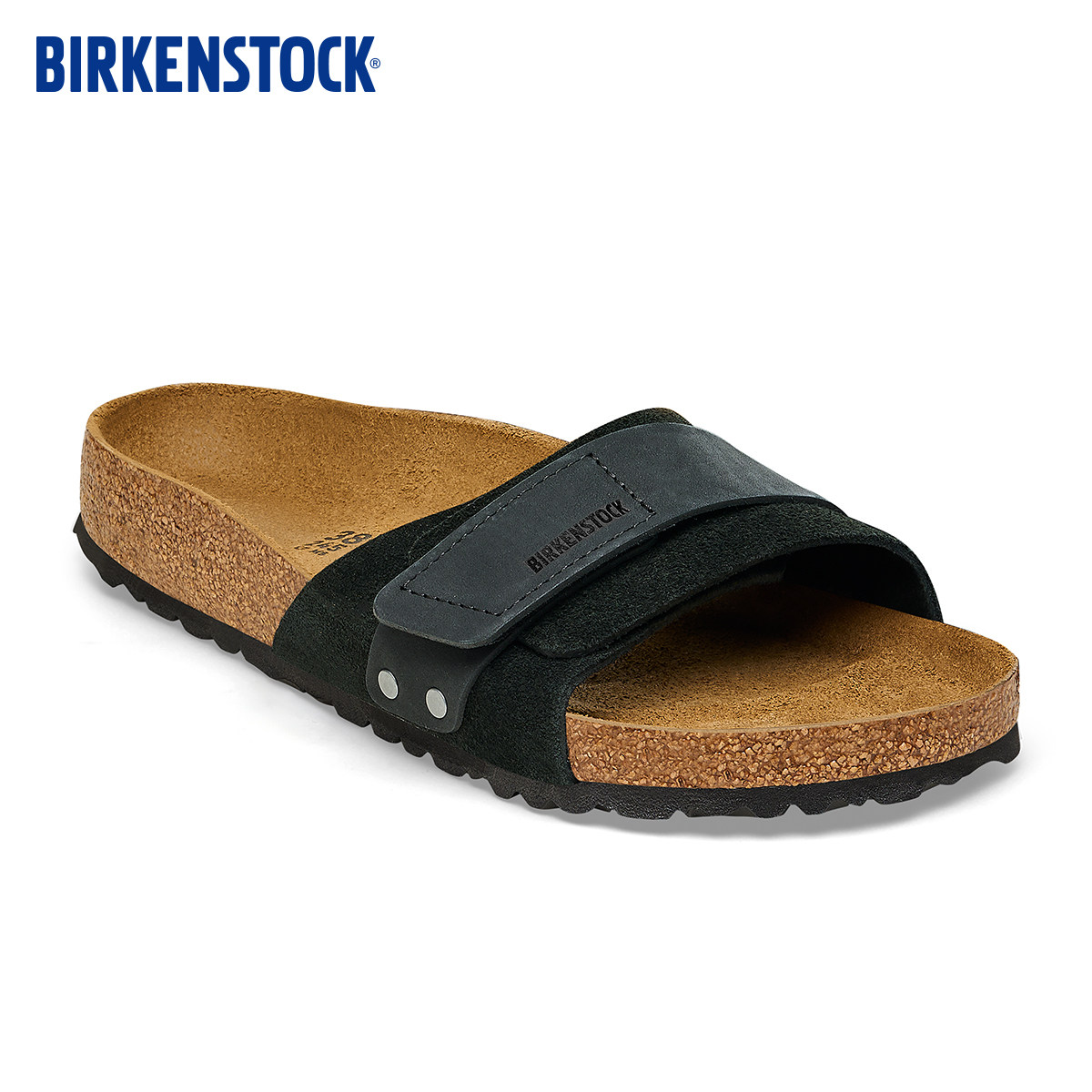 BIRKENSTOCK勃肯德国进口女款牛皮绒面革软木Oita魔术贴单带拖鞋