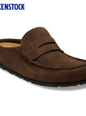 BIRKENSTOCK勃肯德国进口新品男女款牛皮绒面革Naples包头拖鞋