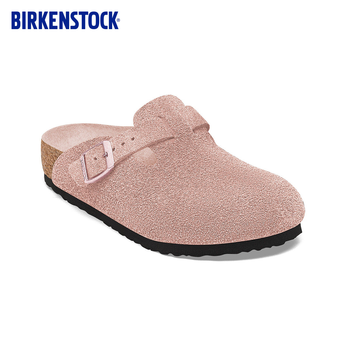 BIRKENSTOCK勃肯德国进口新品儿童牛皮绒面革软木Boston包头拖鞋