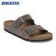 牛皮绒面革Arizona双扣拖鞋 BIRKENSTOCK勃肯德国进口新品 男款