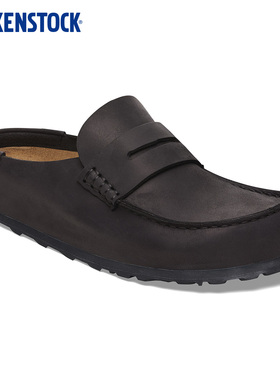 BIRKENSTOCK勃肯德国进口新品男女款牛皮革涂油Naples包头拖鞋
