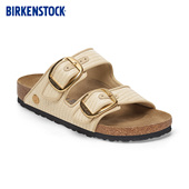 Arizona双扣拖鞋 BIRKENSTOCK勃肯德国进口大扣女款 拉菲草时尚