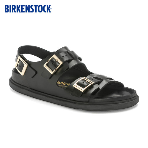 BIRKENSTOCK勃肯牛皮革系踝凉鞋