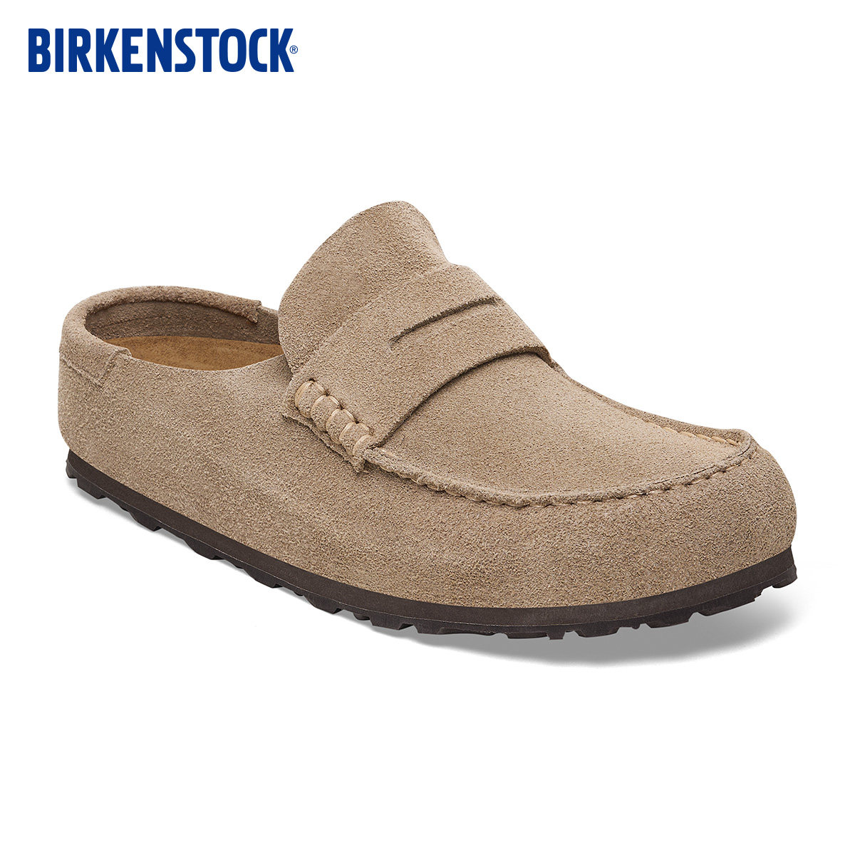 BIRKENSTOCK勃肯德国进口新品男女款牛皮绒面革Naples包头拖鞋