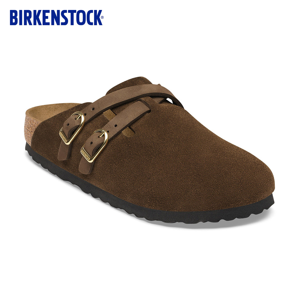 BIRKENSTOCK勃肯绒面革包头拖鞋图片