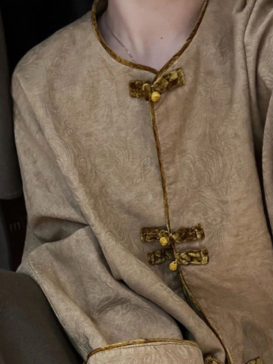 가을 옷 여성스럽고 고급스럽고 유니크하고 멋스럽고 쿨한 스타일 신중국 스타일 옛날 돈 스타일 당복 판 단추 재킷