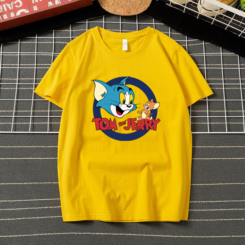 604*猫和老鼠联名t恤男潮夏季短袖潮流日系情侣装动漫上衣服,男装T恤,星座414A（原B215）