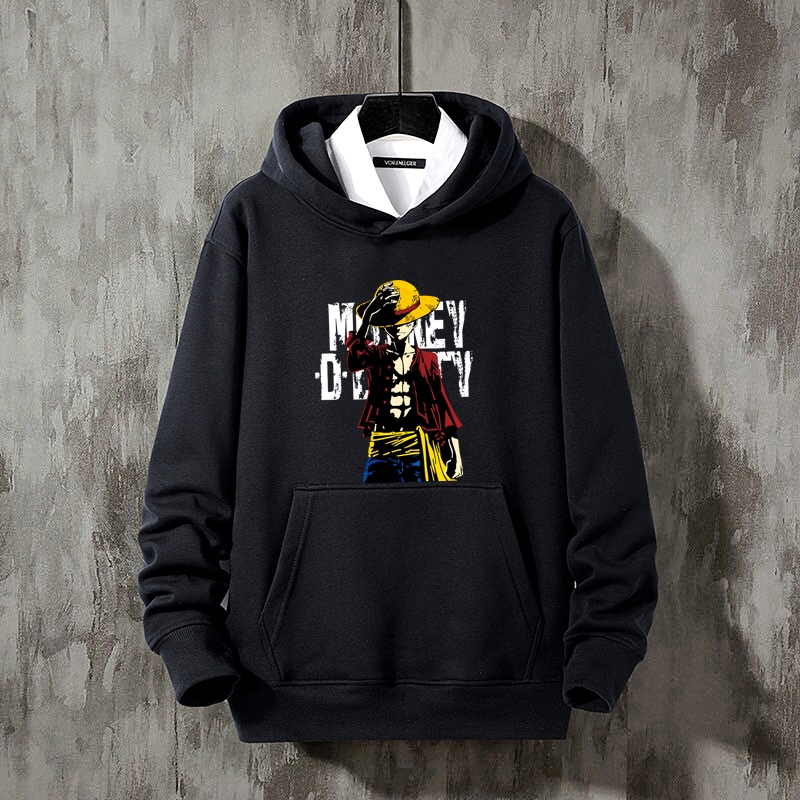 1004*海贼王卫衣男秋冬连帽加绒潮牌ins宽松百搭外套港风上衣，男装卫衣，星座414A（原B215）