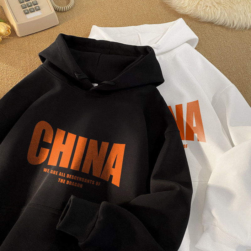 LT24*P45美式重磅潮牌刺绣连帽卫衣男宽松春秋季高街休闲百搭上衣,男装卫衣,星座414A（原B215）