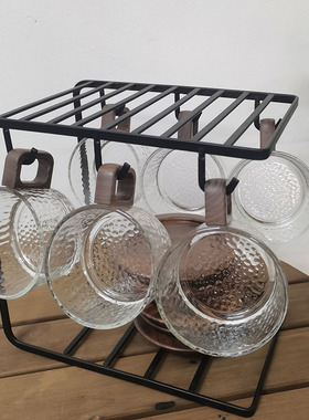 本来不该有咖啡杯套装带杯架复古锤纹玻璃小众高档精致杯碟下午茶