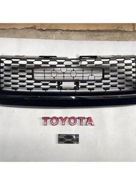 适用14-21年丰田坦途改装TRD中网红色标网格亮黑色前中网前脸配件