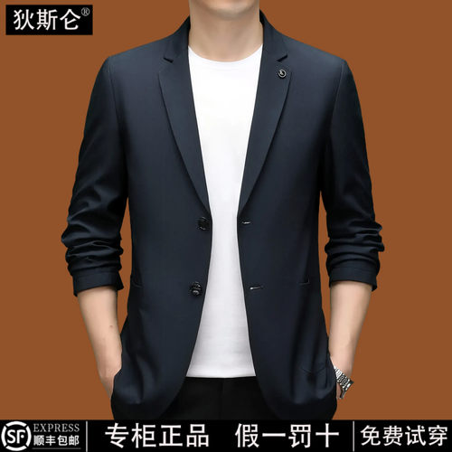 狄斯仑高档西服外套男春秋新款