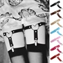 Dark 2019 dark garter new châu Âu và Mỹ chuỗi chân màu đen da retro vớ ren cô gái vớ j - Nịt Tất nịt bất tất