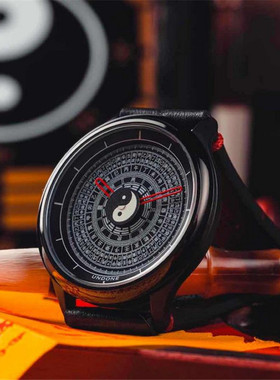 代购正品 UNDONE禅ZEN罗盘复古八卦限量皮带个性男女石英服装手表