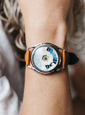 代购创意手表Mr Jones Watches Nuage男女个性潮流日月交替石英表