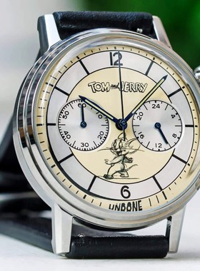 代购正品UNDONE猫和老鼠联名联名纪念款计时汤姆杰瑞男女情侣表