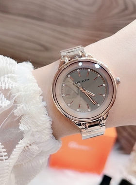 ANNE KLEIN/AK安妮克莱因女手表时尚气质镶钻石英腕表AK1408TNRG