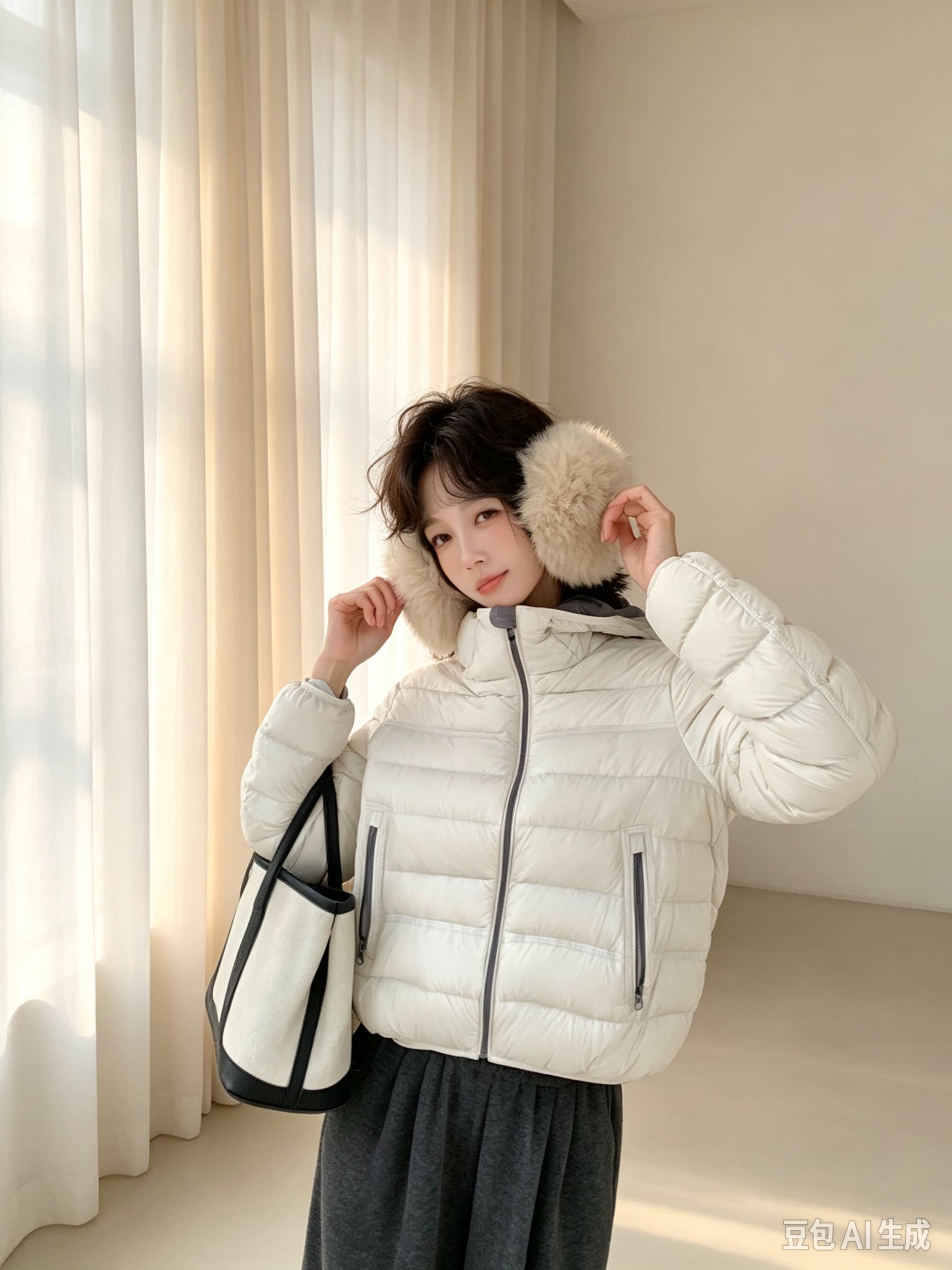 2026新款羽绒服女短款连帽韩版宽松型外穿90白鸭绒羽绒服